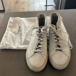 Common Projects white nubuck mid sneakers